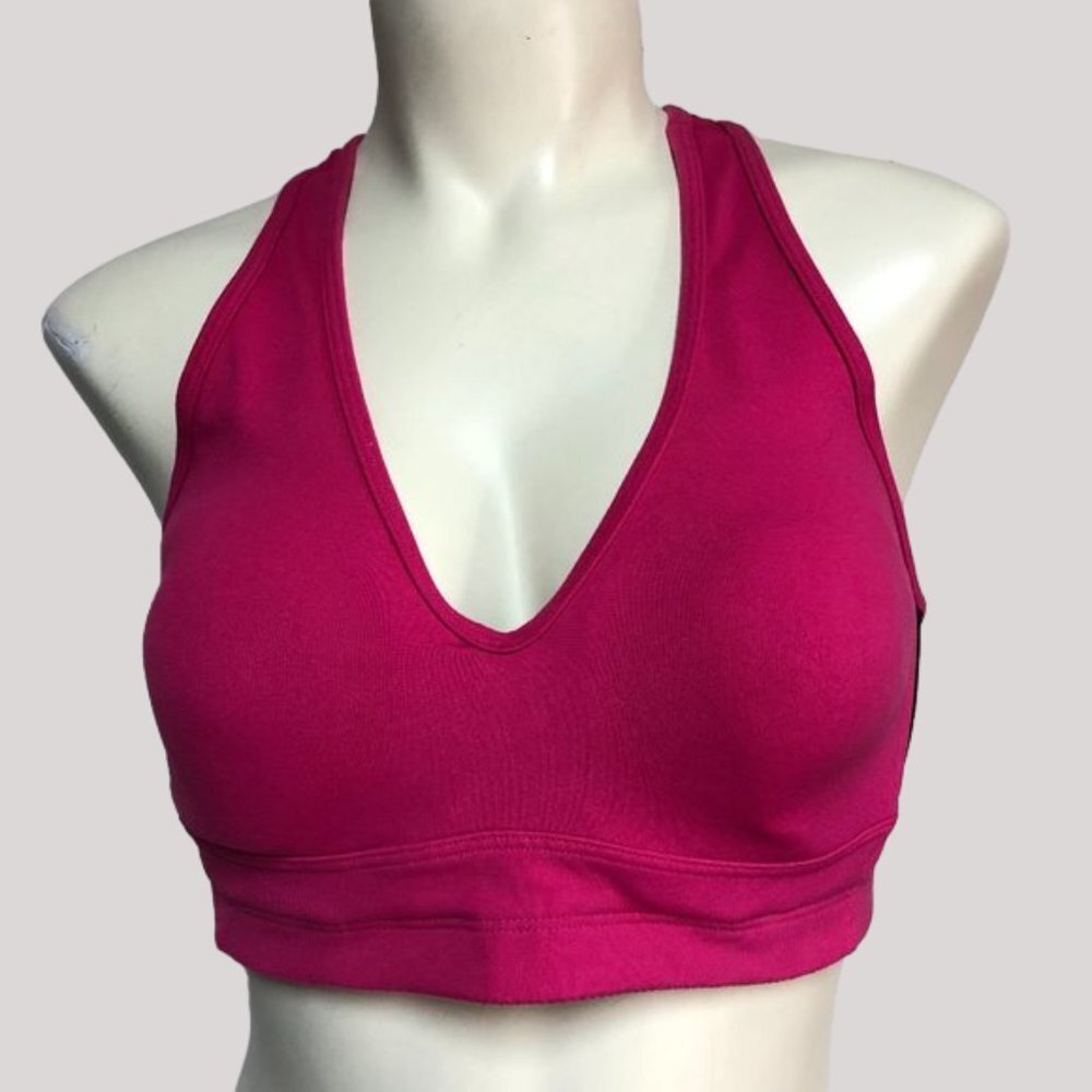 Victoria's Secret Fuchsia and Black Sports Bra